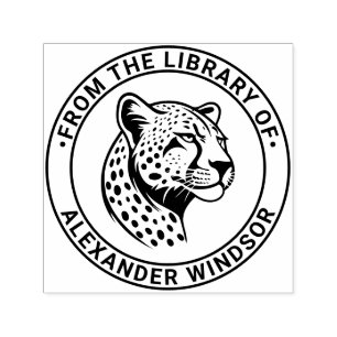Sello Automático Nombre del libro de la biblioteca Cabeza de guepar