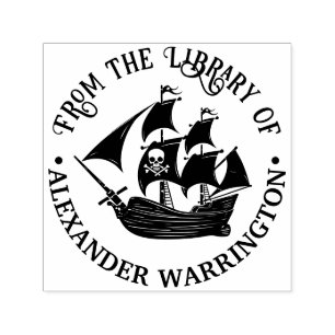 Sello Automático Nombre del libro de la biblioteca de cráneos de cr