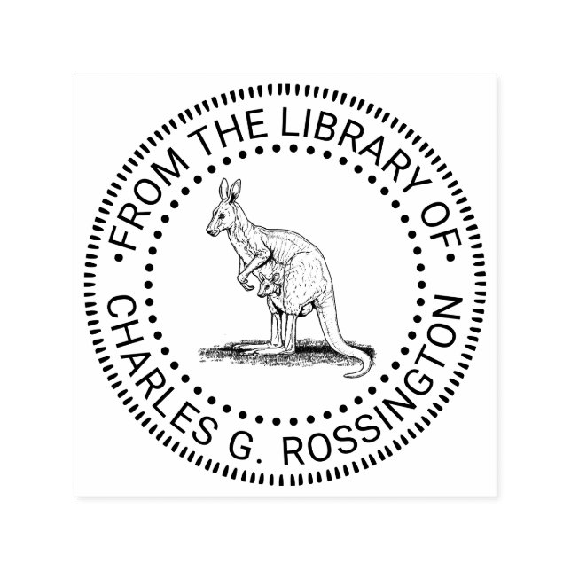 Sello Automático Nombre del libro de la biblioteca de dibujos de Vi (Diseño)