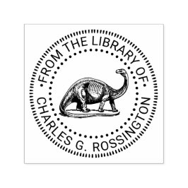 Sello Automático Nombre del libro de la biblioteca de dinosaurios B