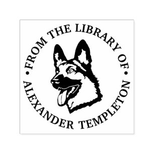 Sello Automático Nombre del libro de la biblioteca de la cabeza del
