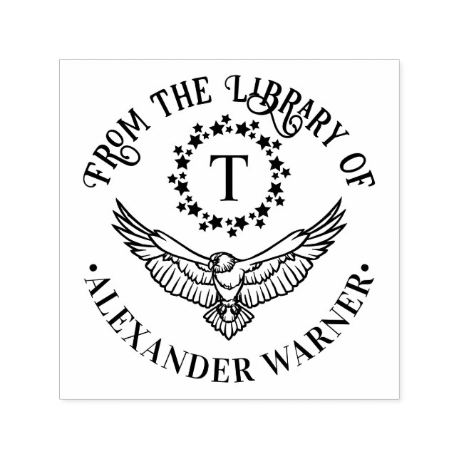 Sello Automático Nombre del libro de la biblioteca de la línea de l (Diseño)