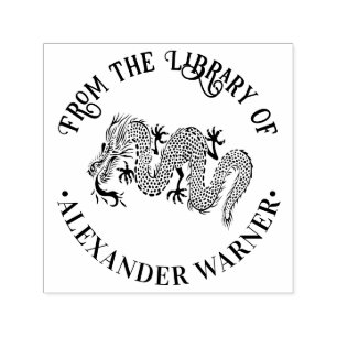 Sello Automático Nombre del libro de la biblioteca de la ronda núme