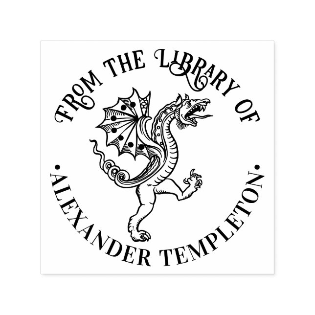 Sello Automático Nombre del libro de la biblioteca de la ronda núme (Diseño)