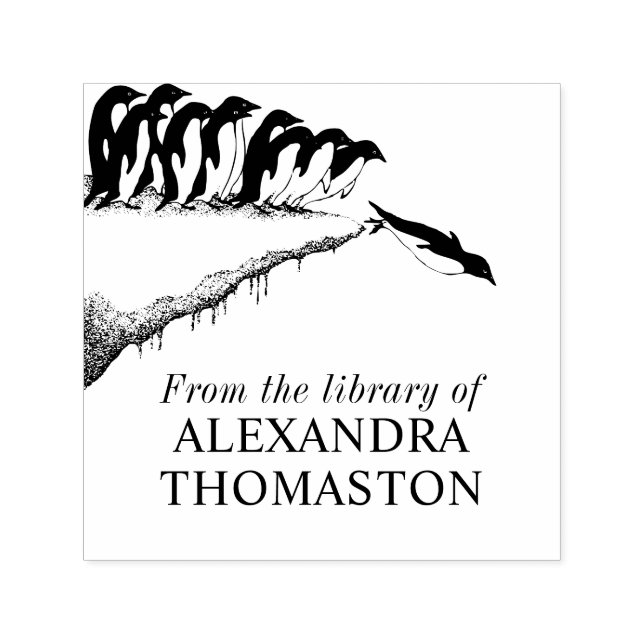 Sello Automático Nombre del libro de la biblioteca de submarinismo  (Diseño)