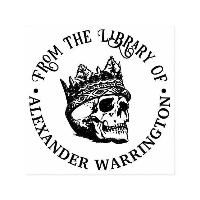 Sello Automático Nombre del libro de la biblioteca del cráneo human (Diseño)