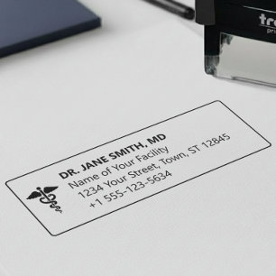Sello Automático Nombre del médico y dirección de la oficina médica