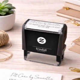 Sello Automático Nombre del Negocio de Cuidado de Mascotas Direcció