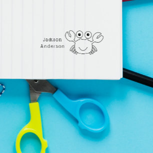 Sello Automático Nombre del niño del Personalizado de Doodle dibuja