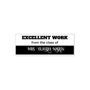 Sello Automático Nombre del profesor excelente trabajo de calificac