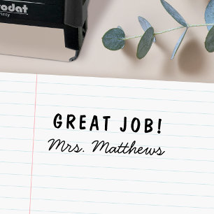 Sello Automático Nombre del profesor   Grandes palabras de aliento