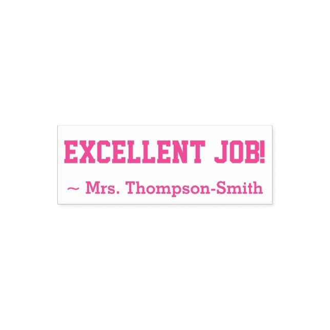 Sello Automático Nombre del profesor personalizado + "EXCELENTE TRA (Diseño)