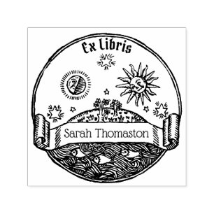 Sello Automático Nombre del Sol Luna Estrellas Océano Planeta Tierr