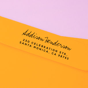 Sello Automático Nombre escrito a mano y dirección de devolución si