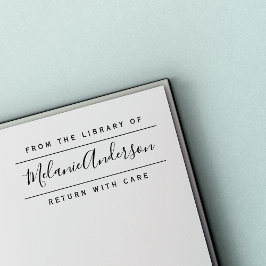 Sello Automático Nombre escrito de mano | Moderno De La Biblioteca 