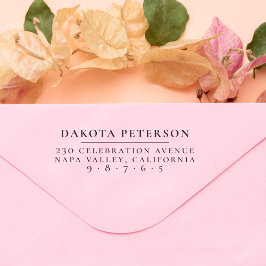 Sello Automático Nombre formal simple y dirección de devolución