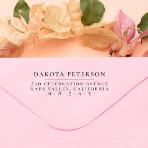 Sello Automático Nombre formal simple y dirección de devolución