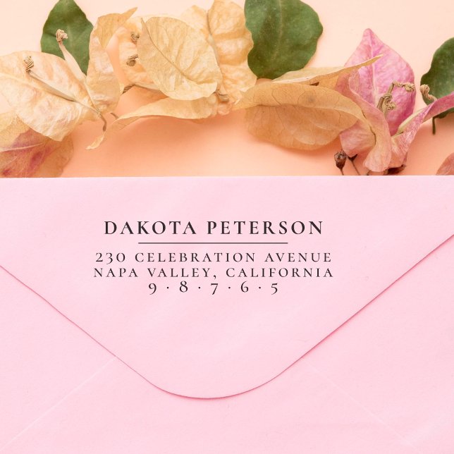 Sello Automático Nombre formal simple y dirección de devolución (Stamp Mockup)