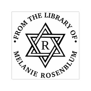 Sello Automático Nombre inicial del libro de la biblioteca redonda