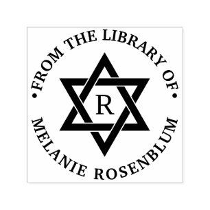 Sello Automático Nombre inicial del libro de la biblioteca redonda