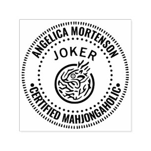 Sello Automático Nombre Mahjong Joker “Mahjongahólico Certificado”