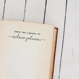 Sello Automático Nombre manuscrito personalizado De La Biblioteca D