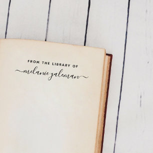 Sello Automático Nombre manuscrito personalizado De La Biblioteca D