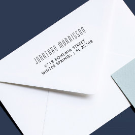 Sello Automático Nombre Minimalista retro/ Dirección de devolución