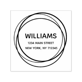 Sello Automático Nombre moderno de la familia de la dirección de re