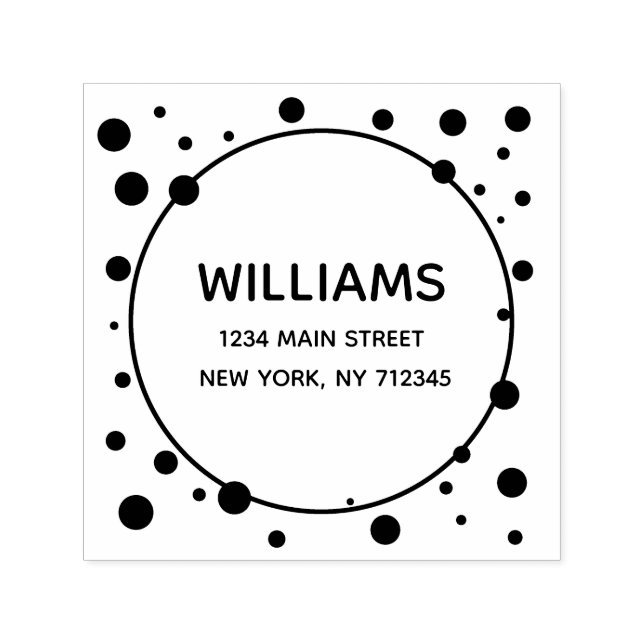 Sello Automático Nombre moderno de la familia de la dirección de re (Diseño)