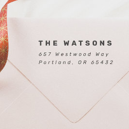 Sello Automático Nombre negrita Minimalista moderno Dirección de de