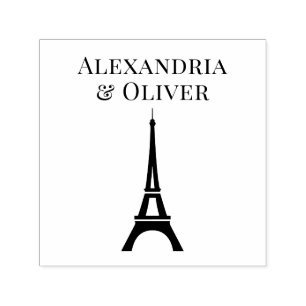 Sello Automático Nombre o Pareja de la Torre Eiffel