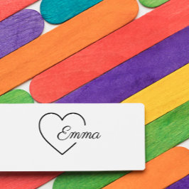 Sello Automático Nombre personalizado de Chica de corazón dulce