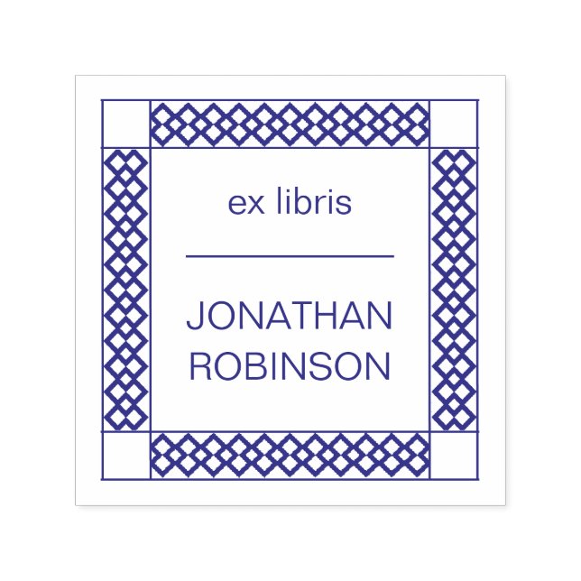 Sello Automático Nombre personalizado de Ex Libris Violeta Moderno (Diseño)