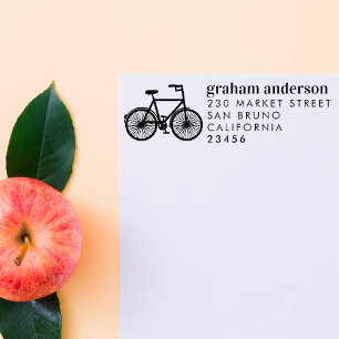 Sello Automático Nombre personalizado de la bicicleta moderna y dir