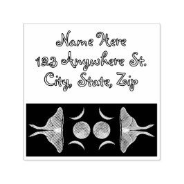 Sello Automático Nombre personalizado de Luna Triple Luna de Luna L