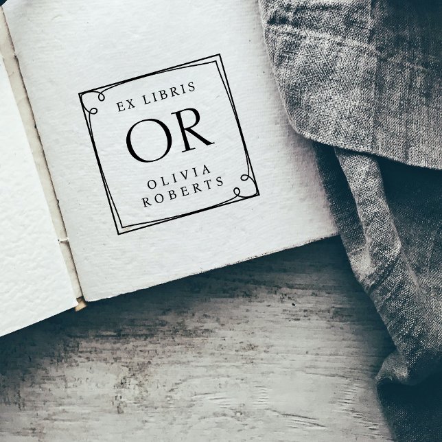 Sello Automático Nombre personalizado de marco de brillo Monograma  (Subido por el creador)