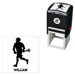 Sello Automático Nombre personalizado del jugador de Lacrosse