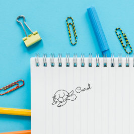 Sello Automático Nombre personalizado del Personalizado de tortuga 