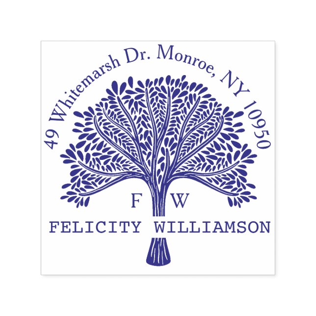 Sello Automático Nombre personalizado Dirección de devolución de ár (Diseño)