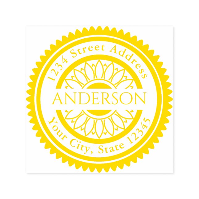 Sello Automático Nombre personalizado Dirección de devolución de re (Diseño)