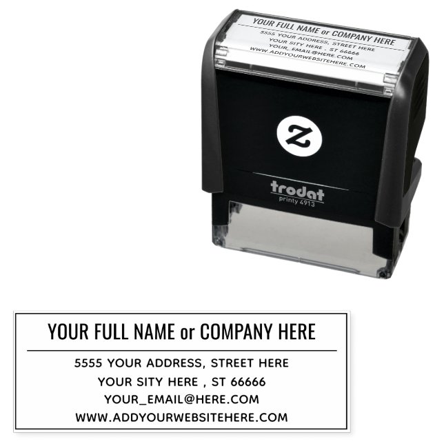 Sello Automático Nombre personalizado Dirección web Correo electrón (In Situ)