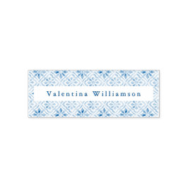 Sello Automático Nombre personalizado Patrón de azulejos mediterrán