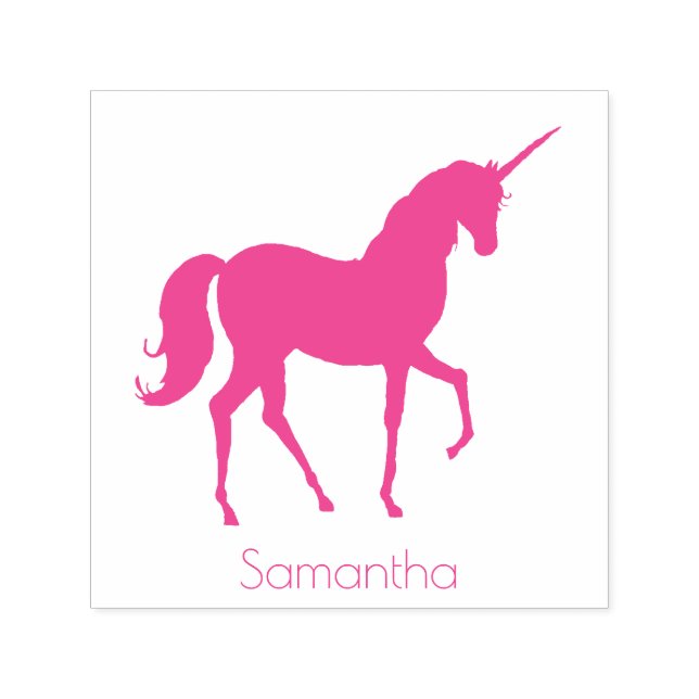 Sello Automático Nombre personalizado Unicornio (Diseño)