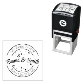 Sello Automático Nombre personalizado y estrella de noche de la dir