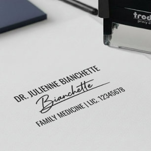 Sello Automático Nombre profesional de la firma del médico Licencia