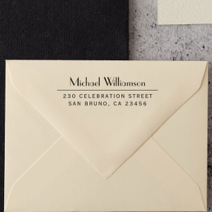 Sello Automático Nombre profesional y dirección de devolución perso