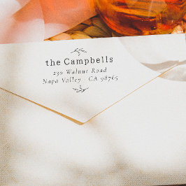 Sello Automático Nombre simple de familia botánica y dirección de d