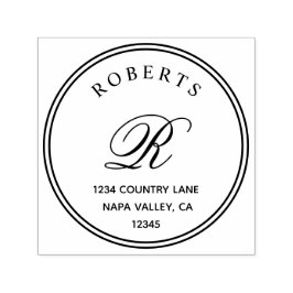 Sello Automático Nombre y devolución clásicos del serigrama de mono