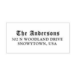 Sello Automático Nombre y dirección caligráficos góticos